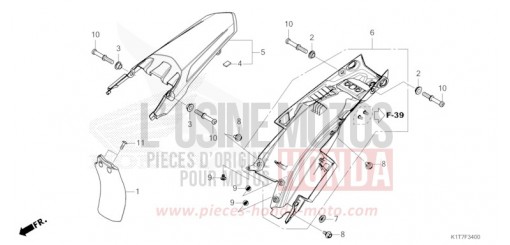 GARDE-BOUE ARRIERE CRF300LAP de 2023